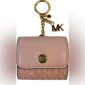 SOLD Michael Kors Jet Set Travel Lt Powder Blush for AirPods Keychain Ring PinK